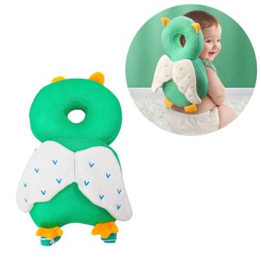 Imagem de Almofada Mochila Proteção Cabeça Anti Queda Bebê Monstro