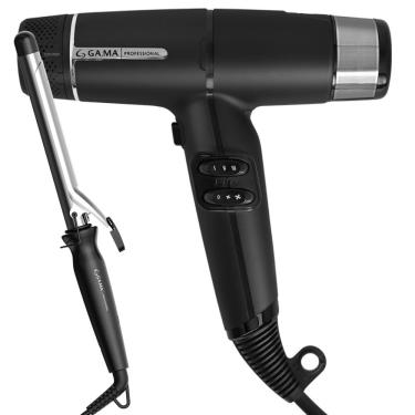 Imagem de Kit Secador iQ Lite Black e Modelador Salon Curl 25mm