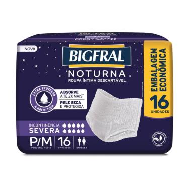 Imagem de Roupa Íntima Bigfral Noturna P/M Unissex 16 Unidades