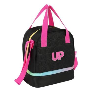 Imagem de LANCHEIRA TERMICA ESCOLAR MENINA DUPLA UP4YOU LUXCEL Preto, M, Preto