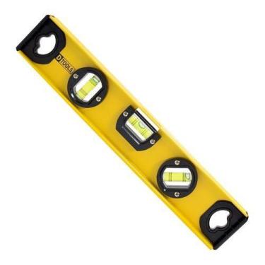 Imagem de Nível de Alumínio Viga I 12'' com 3 Bolhas de 2mm - DTOOLS