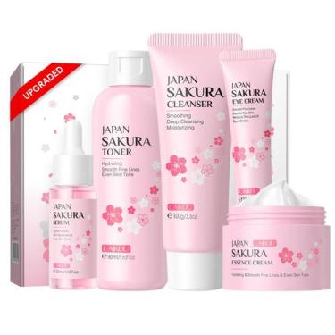 Imagem de Skin Care Set LAIKOU Cleanser Toner Serum Creme de Olhos Creme Facial