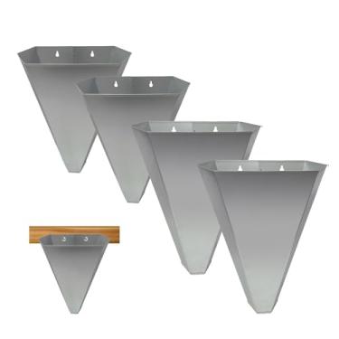 Imagem de Cone de retenção de aves de capoeira para abate grande cone de matança de frango cones de açougueiro de aço galvanizado para galinhas, pássaros e perus, fácil de limpar 2 médios + 2 grandes