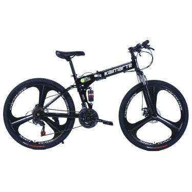 Imagem de Bicicleta Aro 26 Bike Dobrável Aço Carbono 21V Freio a Disco CityFlow Preto WCT FITNESS