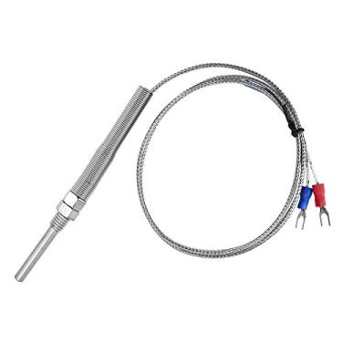 Imagem de Precisão Tipo K Termopar Son Resistente a Alta Temperatura de Resposta Rápi Temperatura Sensor Fio para Laboratório Industrial Use M8 Rosca 30mm Son 0 400 ℃ (aço inoxidável)