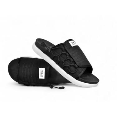 Imagem de Chinelo Unissex Polo London Club 2.0 Slide Masculino Nuvem Anatômico Confortável Leve Macio Moderno Original (Preto, BR, Adulto, Numérico, 39)