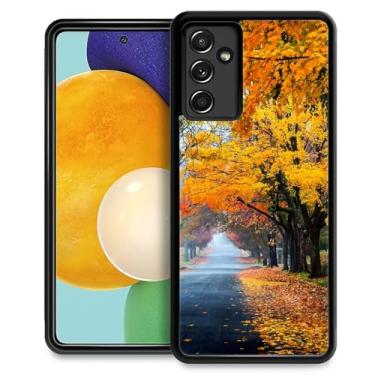 Imagem de Goodsprout Capa compatível com Samsung Galaxy A14 5G, folhas caídas no outono, design de padrão incrível, à prova de choque, antiarranhões, capa traseira rígida de policarbonato para Samsung Galaxy