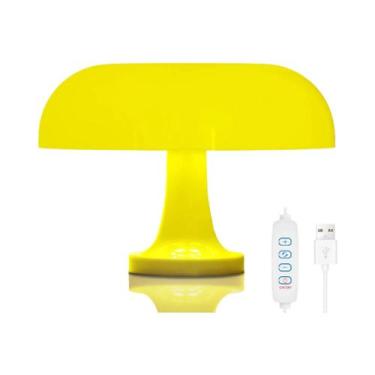 Imagem de Candeeiro De Mesa De Cogumelo Laranja Minimalista Moderno Design Dinam