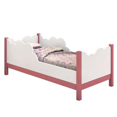 Imagem de Cama Infantil Nuvem Cristal 100% MDF com Grade de Proteção