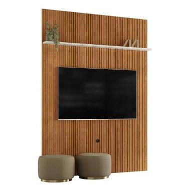 Imagem de Painel New Interlagos Para 75 Polegadas Do Piso Ao Teto - Madetec Cinamomo Off White