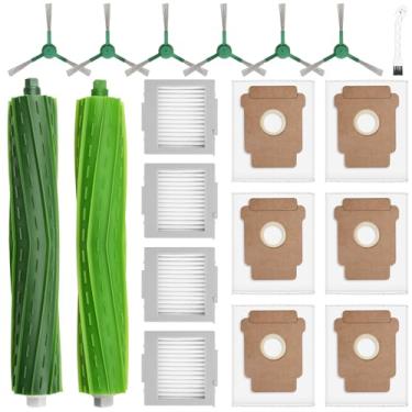 Imagem de KTNAid Kit de acessórios compatível com aspirador de pó iRobot Roomba Max 705 Vac/Plus 504 Vac, peças de reposição incluem 2 escovas principais, 6 sacos de poeira, 4 filtros, 6 escovas laterais, 1