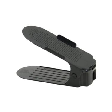 Imagem de 20 Organizadores De Sapato E Tênis - Preto Com Regulagem