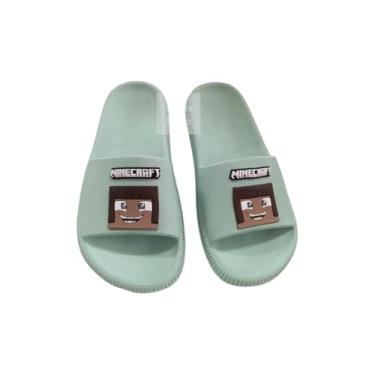 Imagem de Chinelo Slide Jogo Eletrônico Menino Leve Uso Diário Tamanho 27 ao 40 (Verde Cabeça, BR, Criança de 4 a 8 anos, Faixa Numérico, 27, 28)
