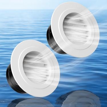 Imagem de VIHOSE 2 peças de ventilação de 4 polegadas Soffit ABS exterior redondo exaustor com tela embutida para casa de banho escritório cozinha, branco