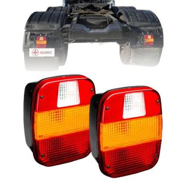 Imagem de Kit 2 Lanternas Caminhão Ford Cargo 816 1519 2429 Lanterna Traseira Ti