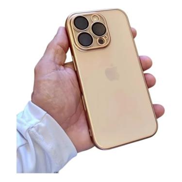 Imagem de Capinha para iphone 16 pro max com proteção nas lentes da câmera desert titanium - Proteção contra impacto