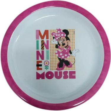 Imagem de Prato Fundo Infantil Disney Minnie Meninas Melamine 21Cm