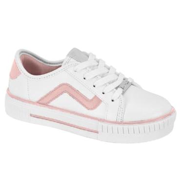Imagem de Tenis Molekinha Ref 2565.109.18962 Branco/rosa/prata 034