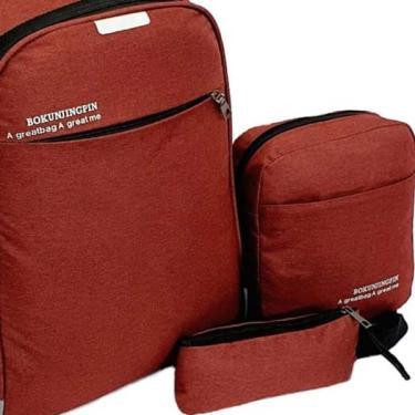 Imagem de Kit Mochila Shoulder bag e necessaire Executiva Notebook Reforçada Impermeável Mn4118