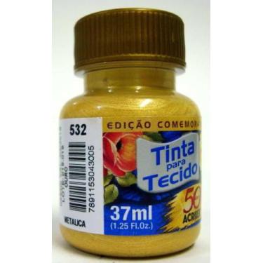 Imagem de Tinta Para Tecido 37ml Metálica - 532 Ouro Acrilex
