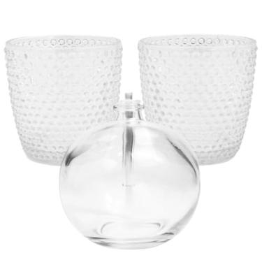 Imagem de Kit De Porta Velas 7cm E Vela Lamparina Redonda 100ml (1)