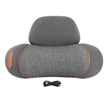 Imagem de Travesseiro de Suporte do Pescoço, Coluna Cervical Ajustável, Controle de Temperatura de 3 Níveis, Travesseiro de Espuma de Memória de Contorno Ergonômico, Interface USB, Adequada