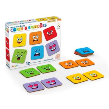 Imagem de Junges Jogo da Memória Baby Madeira Cores e Emoçoes