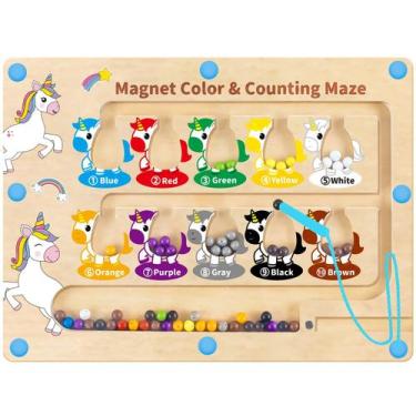 Imagem de Labirinto magnético de cores e números HONGID Unicorn por 2 a 5 anos