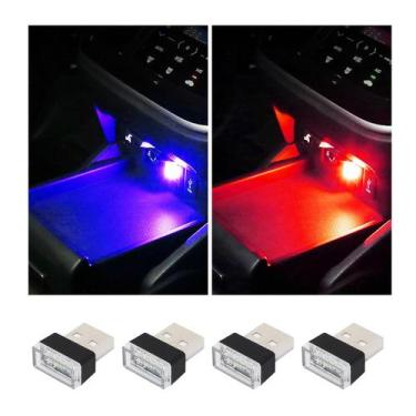 Imagem de Lâmpada LED para ambiente de interior de carro Augeny USB Plug-in 4PCS