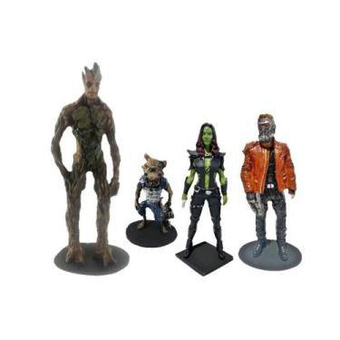 Imagem de Kit 4 Bonecos Guardiões da Galaxia Vingadores Senhor das Estrelas Groo