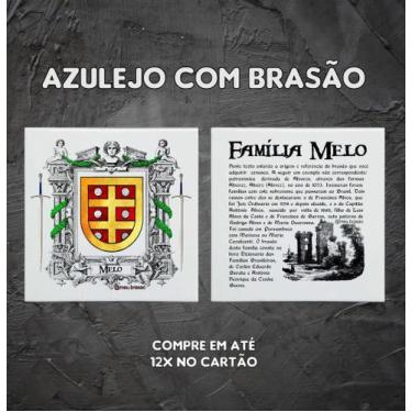 Imagem de Brasão da família Melo ( queimado no azulejo ) - @meu.brasao