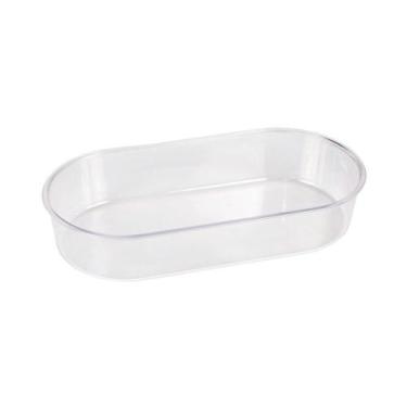 Imagem de Banheira Jel Plast Pet Piu Oval Cristal para Pássaros - Tamanho GG - J