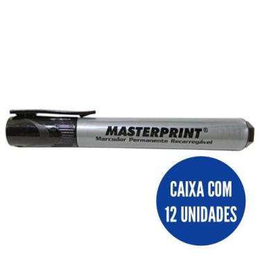 Imagem de CX Pincel atômico recarregável preto c/12 Masterprint