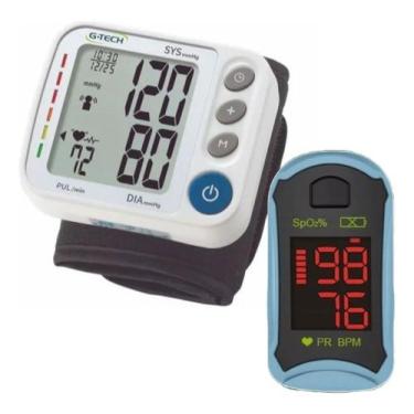 Imagem de Kit Oximetro De Dedo + Aparelho Medidor De Pressão G-tech