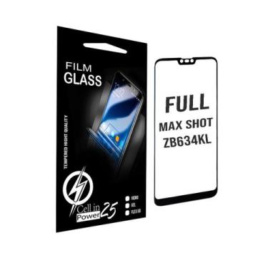 Imagem de Película De Vidro 3d Zenfone Max Shot Zb634kl 6.26 Preta Cobre A 100% 