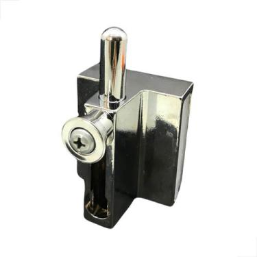 Imagem de Trinco Pressão P/Porta De Abrir Vidro Temperado 1800 Cromado - Glasspe