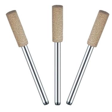 Imagem de Kit 3 Ponta Montada 5Mm Couro Vaca H3Mm Polir Micro Retífica - Dremax