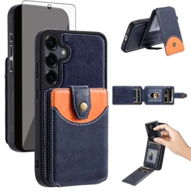 Imagem de Asuwish Capa de celular para Samsung Galaxy S24 FE 5G capa carteira celular compatível com Magsafe protetor de tela de vidro temperado Slim Stand compartimento para cartão de crédito S 24 EF AI S24FE