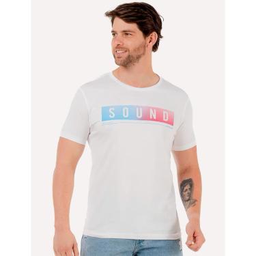 Imagem de Camiseta King & Joe Masculina Slim Color Sound Off-White-Masculino