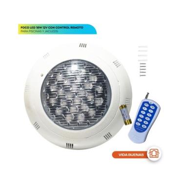 Imagem de Refletor de piscina Vulcano Multicolor LED 18W 12V com controle remoto