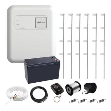 Imagem de Kit Cerca Elétrica Residencial Completo com Hastes Estrela para 75 Met