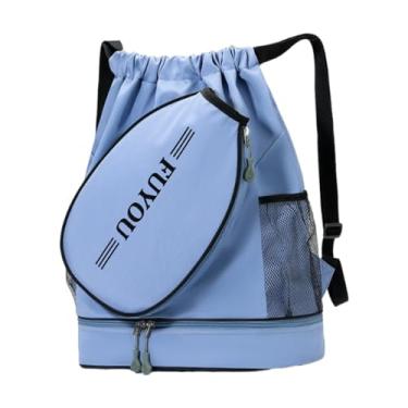 Imagem de Lljsszr Bolsa de Tênis Bolsa de Remo Mochila de Tênis Mochila Portátil à Prova D'água para Atividades Ao Ar Livre Badminton Mulheres Homens, Azul