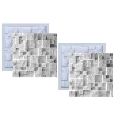 Imagem de Kit Formas para Gesso 3D e Cimento ABS Molde Revestimento de Parede Painel Decorativo