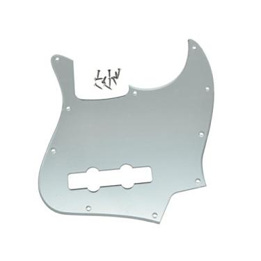 Imagem de Dopro Jazz Bass J Bass Pickguard serve para USA/Mexican 4 cordas FD Jazz Bass Silver Mirror 1 Ply