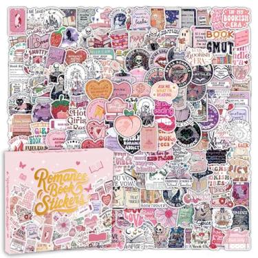 Imagem de 200 peças de adesivos de livros românticos para Kindle, adesivos holográficos à prova d'água para garrafas de água, conjunto de presentes de livros para leitores de adultos, decalques de leitura de