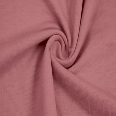 Imagem de Texco Inc 152,4 cm de largura 100% algodão Slub French Terry Fabric by The Yard-210 GSM, peso médio, respirável, elasticidade bidirecional - Melhor para roupas ativas, vestuário, camadas e artesanato,