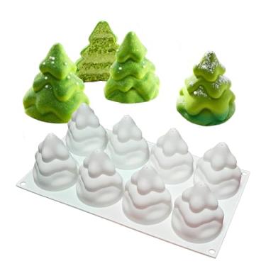 Imagem de Moldes de silicone para árvore de Natal 3D, moldes de doces de Natal, moldes de bolo de cozimento de tamanho grande para doces, chocolate, geleia, fabricação de velas, cubos de gelo, argila