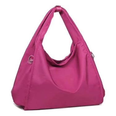 Imagem de CHENXIAOHONG Bolsa Transversal Feminina Grande – Bolsa de Ombro e Tiracolo Estilo Bop com Alça Ajustável, Espaçosa, Portátil, Ideal para Uso Diário ou Trabalho (Rosa vermelha)
