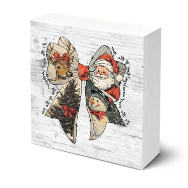 Imagem de Placa engraçada de caixa de madeira de Natal, placa de caixa de madeira de Feliz Natal, decoração de Natal, arte rústica, prateleira, decoração de mesa, decorações de férias, suprimentos de festa para