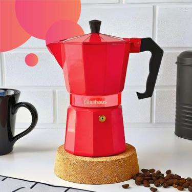 Imagem de Cafeteira Italiana 6 Cafés Vermelha Dasshaus - Dasshaus Tradicional Vá